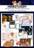 Vorschau - Arbeitsblätter - Materialpaket Lesen - Herbst Halloween Klasse 1, 2 und 3 - Deckblatt