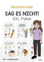 Vorschau - Spiele - Sag es nicht! XXL Materialpaket für den DaZ- / DaF- bzw. Deutschunterricht - Deckblatt