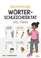Vorschau - Arbeitsblätter - Wörter-Schleichdiktat: XXL Materialpaket für den DaZ- / DaF- bzw. Deutschunterricht - Deckblatt
