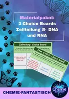 Vorschau - Arbeitsblätter - Materialpaket: Choice Board Zellteilung und Choice Borad DNA & RNA - Deckblatt