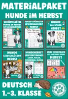 Vorschau - Arbeitsblätter - Materialpaket Herbst Schulhund Deutsch 1. Klasse bis 3. Klasse - Deckblatt