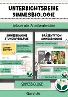 Vorschau - Stundenentwürfe - Materialpaket Sinnesbiologie Sinne Neurobiologie Q1 Q2 Oberstufe LK GK - Deckblatt