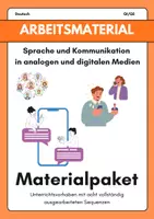 Vorschau - Stundenentwürfe - Sprache und Kommunikation in analogen und digitalen Medien – Vollständiges Unterrichtsvorhaben (Sequenzen 1–8) – Theorie, Analyse, Anwendung, Reflexion - Deckblatt