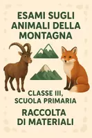 anteprima - Compiti in classe/Test - Raccolta di materiali: Esami sugli animali della montagna - Pagina di copertina