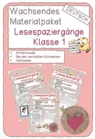 Vorschau - Arbeitsblätter - #SilvesterKnaller24 Materialpaket Lesespaziergänge Klasse 1 - Deckblatt