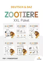 Vorschau - Arbeitsblätter - Zootiere: XXL Materialpaket für DAZ / DAF / Deutsch - Deckblatt