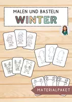 Vorschau - Arbeitsblätter - Malen und Basteln im Winter - wachsendes, editierbares Materialpaket - Deckblatt