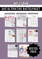 Vorschau - Mal- und Bastelvorlagen - Neujahr - Das ultimative Bastelpaket zum Ausdrucken - Deckblatt