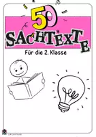 Vorschau - Stundenentwürfe - Materialpaket - 50+ Sachtexte mit Aufgaben zum Leseverständnis- Lesen und verstehen für die zweite Klasse. - Deckblatt