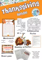 Vista previa - Hojas de trabajo - Thanksgiving bundle / pack - Portada