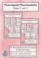 Vorschau - Arbeitsblätter - Materialpaket - Monatslesehefte Klasse 2/3 - Deckblatt