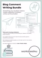 Vorschau - Arbeitsblätter - Blog Comment Bundle - Deckblatt