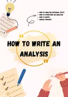 Vorschau - Arbeitsblätter - Materialpaket How to write an analysis Scaffolding Analyse Leitfaden - Deckblatt