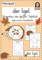 Vorschau - Arbeitsblätter - der Igel Materialpaket - Deckblatt