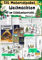 Vorschau - Unterrichtsreihen - XXL Materialpaket Weihnachten im Ethikunterricht der Grundschule 4. Klasse - Deckblatt