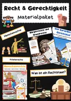 Vorschau - Stundenentwürfe - Recht & Gerechtigkeit Paket: Menschenrechte, Frauenrechte, Rechtsstaat und Gesetz - Deckblatt