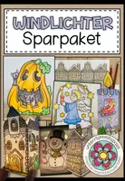 Vorschau - Mal- und Bastelvorlagen - WINDLICHTER (Bastelvorlagen) - Sparpaket (wachsendes Paket) - Deckblatt