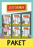 Vorschau - Arbeitsblätter - Zeitformen Materialpaket - Deckblatt
