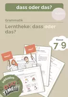 Vorschau - Arbeitsblätter - Lerntheke mit Quiz zum Thema „das“ oder „dass“? - Deckblatt