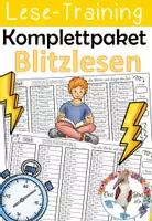 Vorschau - Mal- und Bastelvorlagen - Komplettpaket - Blitzlesen - Lese-Training - Lesen-Üben - Deckblatt