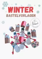Vorschau - Mal- und Bastelvorlagen - Materialpaket - Winterliches Bastelpaket ❄️ - Deckblatt
