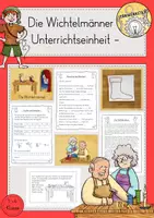 Vorschau - Stundenentwürfe - Die Wichtelmänner Unterrichtseinheit Märchen Werkstatt fächerübergreifend Materialpaket - Deckblatt