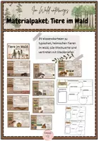 Vorschau - Arbeitsblätter - Wachsendes Materialpaket: Tiere im Wald - Deckblatt