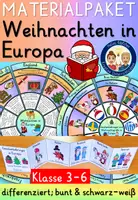 Vorschau - Arbeitsblätter - Weihnachten in Europa Klasse 3-6 MATERIALPAKET (Weihnachten in anderen Ländern) - Deckblatt