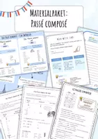 Vorschau - Arbeitsblätter - Materialpaket Passé composé (mit avoir und être) - Deckblatt