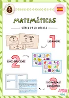 Vista previa - Hojas de trabajo - PACK - Matemáticas - Portada