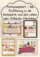 Vorschau - Arbeitsblätter - Materialpaket - Die Einführung in die Geschichte und das Leben der früheren Menschen - Deckblatt