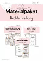 Vorschau - Arbeitsblätter - Materialpaket zur Rechtschreibung - Deckblatt