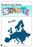 Vorschau - Stundenentwürfe - Materialpaket - Städte Europas: Sachtexte/ Lesetexte mit Aufgaben für die dritte und vierte Klasse - Deckblatt