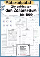 Vorschau - Arbeitsblätter - Materialpaket: Wir entdecken den Zahlenraum bis 1000 - Deckblatt