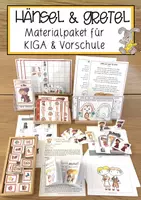 Vorschau - Mal- und Bastelvorlagen - Hänsel und Gretel Materialpaket für KIGA/KITA & Vorschule - Deckblatt