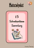 Vorschau - Mal- und Bastelvorlagen - Materialpaket - 15 Schreibanlässe zu... - Deckblatt