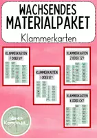 Vorschau - Spiele - wachsendes Materialpaket Klammerkarten – Rechtschreibtraining + Selbstkontrolle - Deckblatt