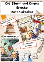Vorschau - Arbeitsblätter - Sturm und Drang Literaturepoche Materialpaket - Deckblatt