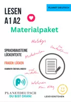 Vorschau - Stundenentwürfe - A1 A2 Materialpaket LESEVERSTEHEN SUPER 6 Themen! Perfekt für Tests - Deckblatt