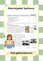 Vorschau - Arbeitsblätter - Materialpaket Sachtexte - Deckblatt