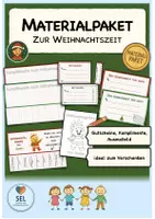 Vorschau - Arbeitsblätter - Weihnachtszeit in der Grundschule: Weihnachtspaket für Komplimente, Gutscheine & soziale Impulse - Deckblatt