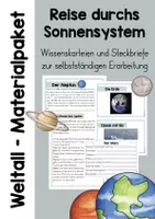 Vorschau - Unterrichtsreihen - Weltall XXL Materialpaket Reise durchs Sonnensystem Planeten - Deckblatt
