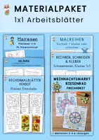 Vorschau - Arbeitsblätter - Malreihen, 1x1 Materialpaket, Arbeitsblätter - Deckblatt