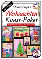 Vorschau - Stundenentwürfe - MATERIALPAKET Kunst WEIHNACHTEN: 6 Kunstprojekte - Deckblatt