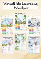 Vorschau - Arbeitsblätter - Wimmelbilder Lesetraining Materialpaket - Deckblatt