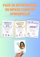 Vista previa - Hojas de trabajo - Pack de Intervención en Dificultades de Aprendizaje - Portada