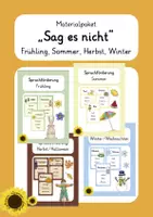 Vorschau - Spiele - Materialpaket "Sag es nicht": Frühling, Sommer, Herbst, Winter - Deckblatt