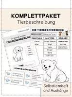 Vorschau - Arbeitsblätter - Materialpaket Tierbeschreibung - Deckblatt