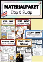 Vorschau - Spiele - Materialpaket Stop & Swap Englisch Sek I - Deckblatt