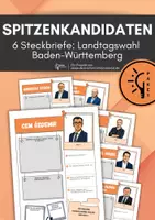 Vorschau - Arbeitsblätter - Sparpaket: 6 Steckbriefe der Spitzenkandidaten zur Landtagswahl Baden-Württemberg 2026 - Deckblatt
